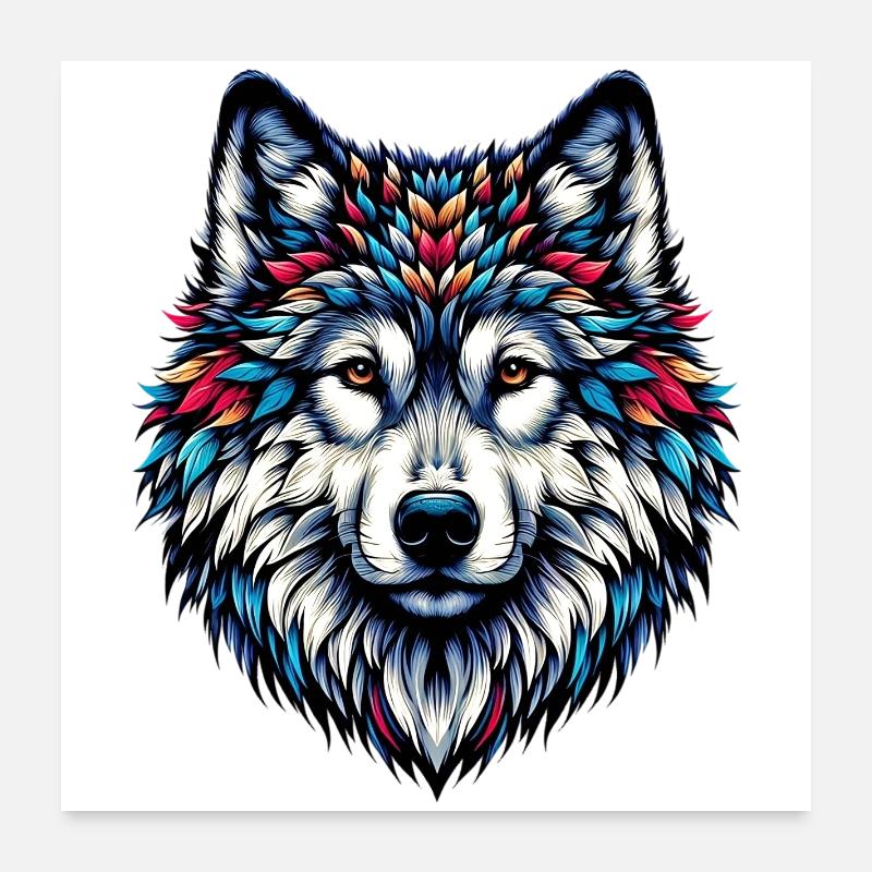 Wolf Poster 60x60 cm