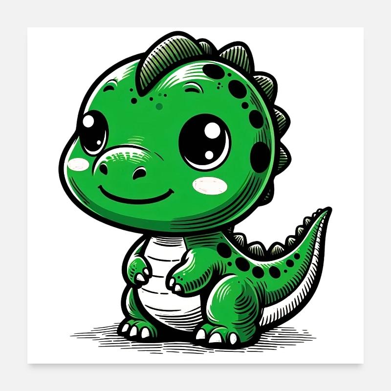 Dinosaure Poster 60 x 60 cm