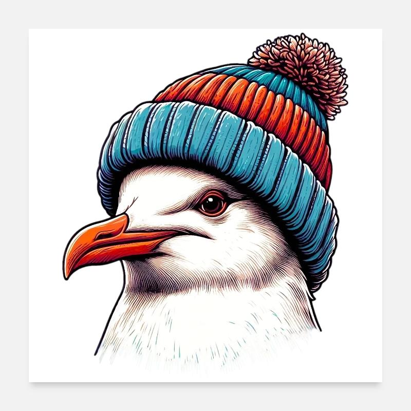Möwe Poster 60x60 cm