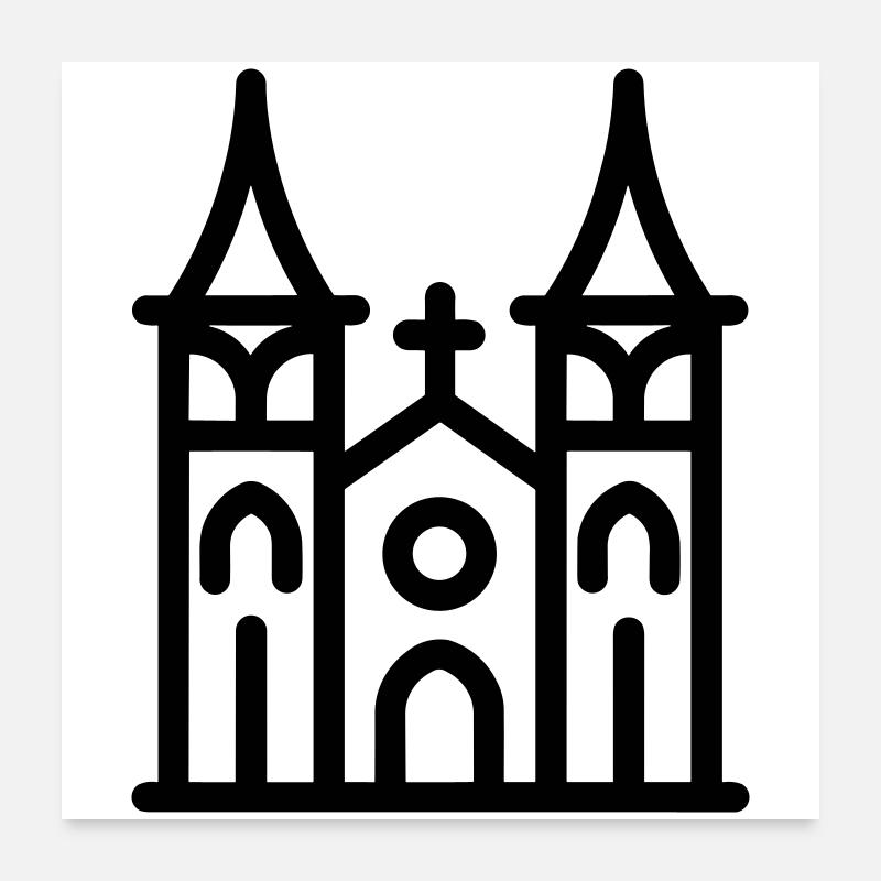 cathedral Poster 24" x 24" (60x60 cm)
