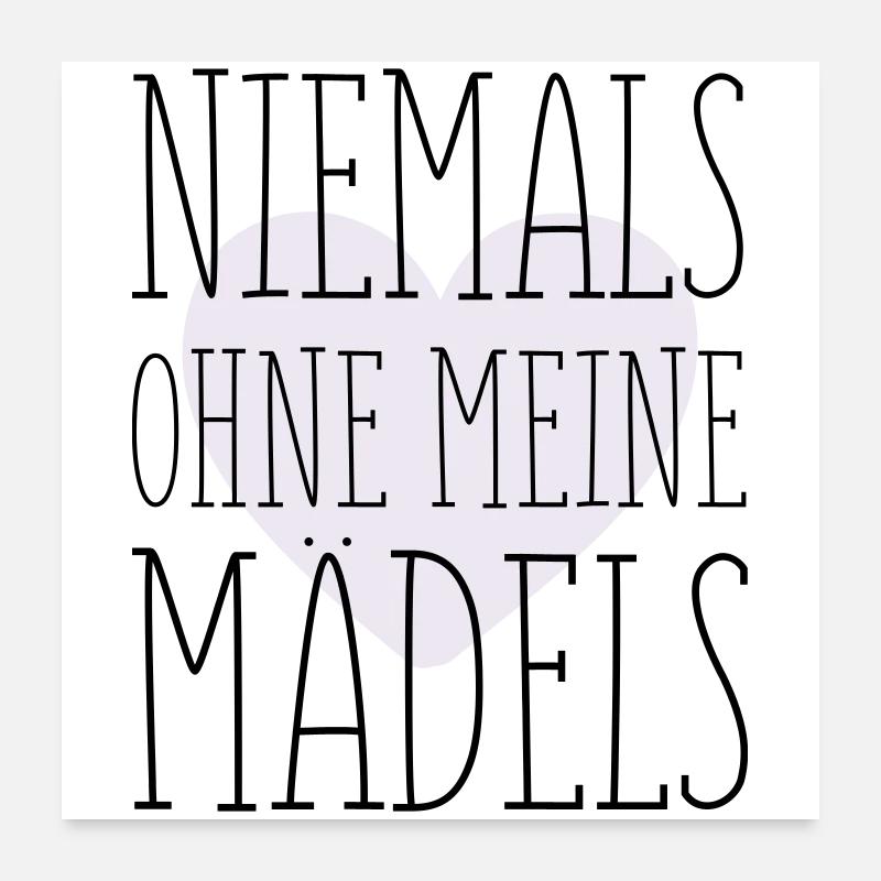 Mes filles disent Poster 60 x 60 cm