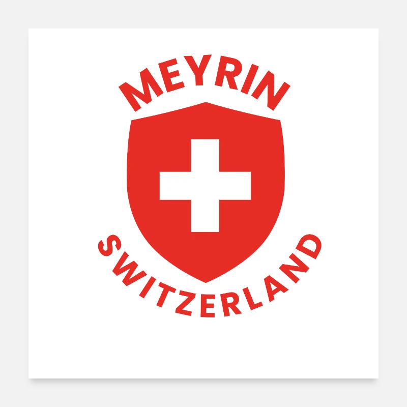 Bouclier Meyrin Schweiz Poster 60 x 60 cm