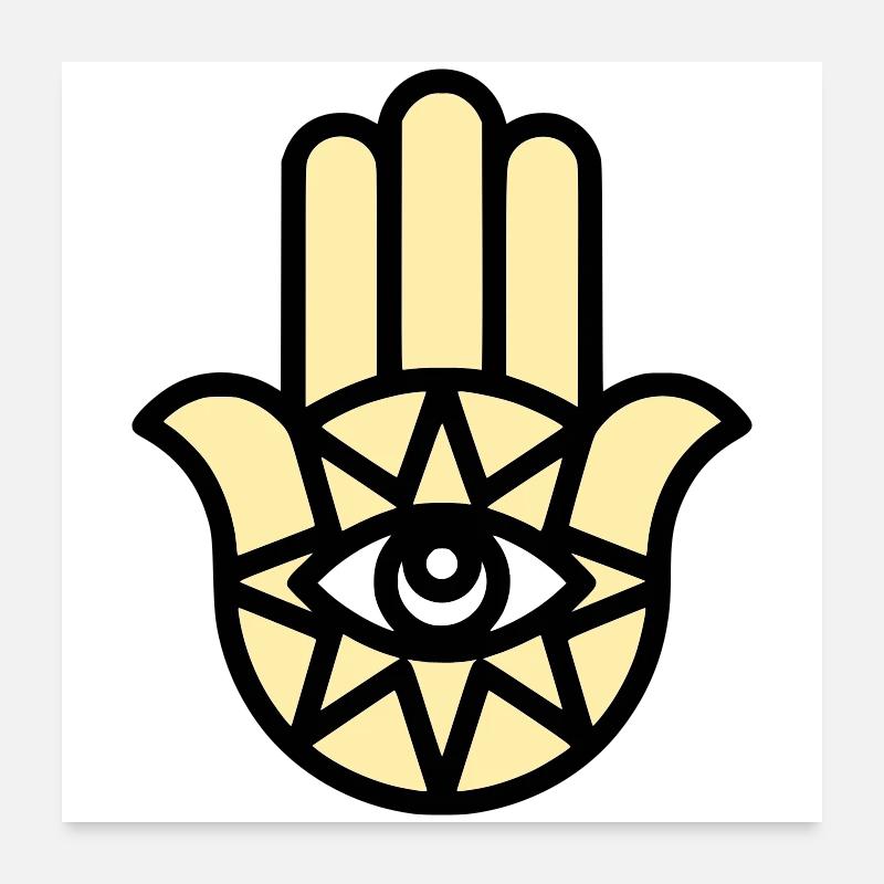 Hamsa Hand der Fatima Poster 60x60 cm
