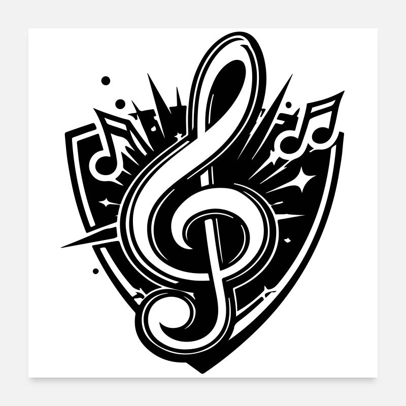 clef music logo Poster 24" x 24" (60x60 cm)