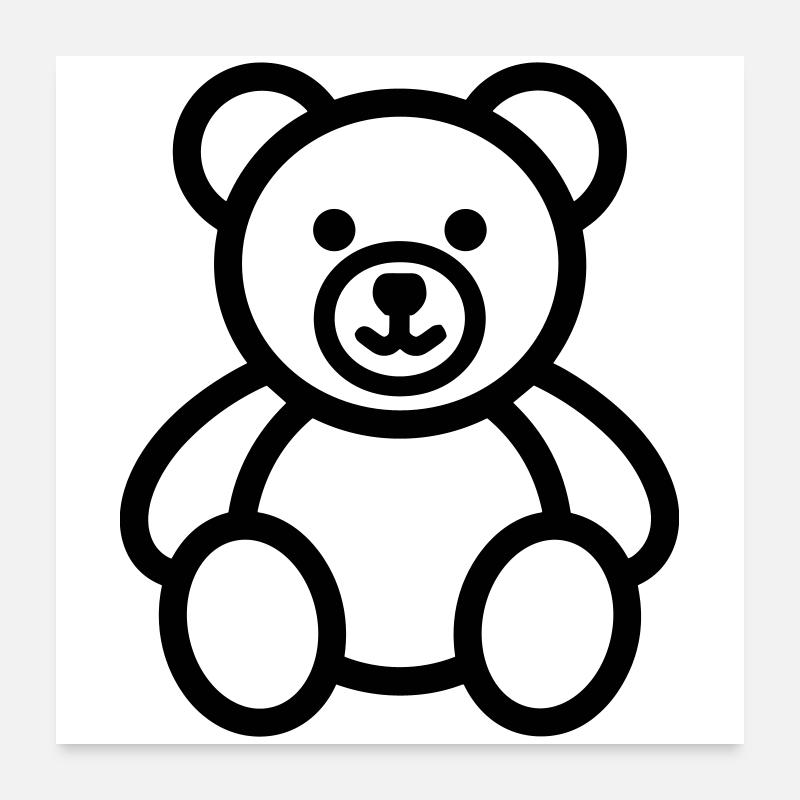 ourson Poster 60 x 60 cm