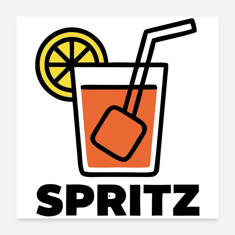 Cocktail Spritz Boisson d’été en Italie Vacances Poster 60 x 60 cm