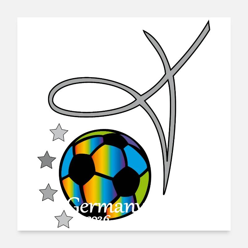 Fußball Event Poster 60x60 cm