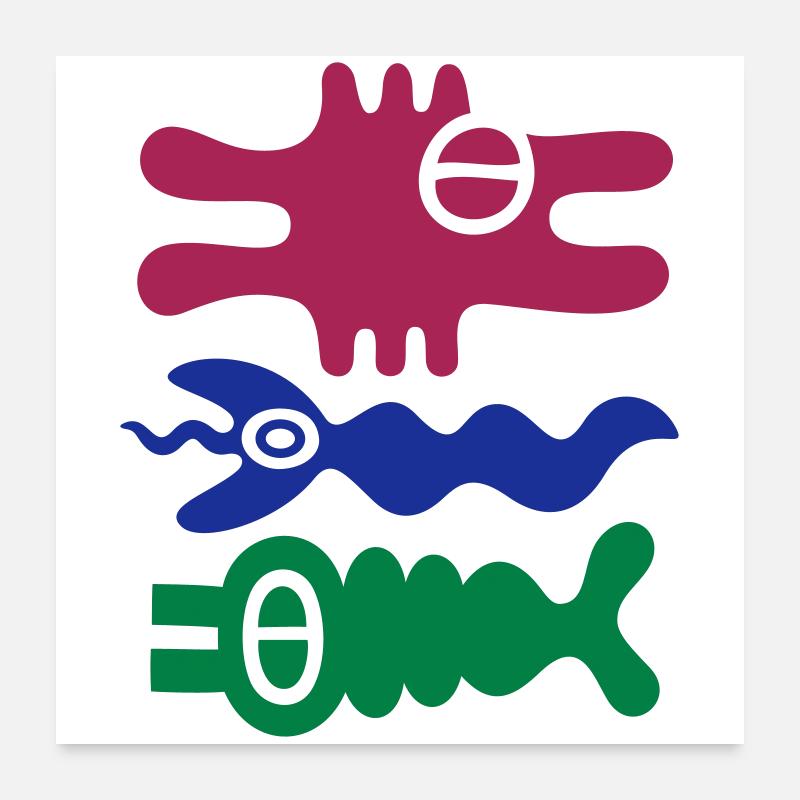 Maritime Wesen Poster 60x60 cm