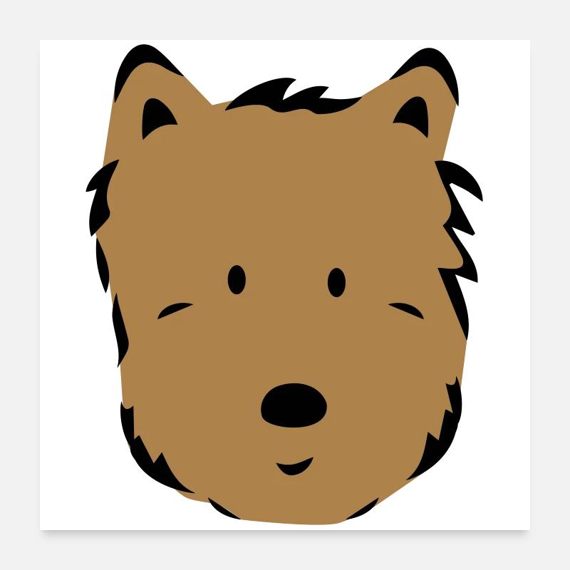 Chien Poster 60 x 60 cm