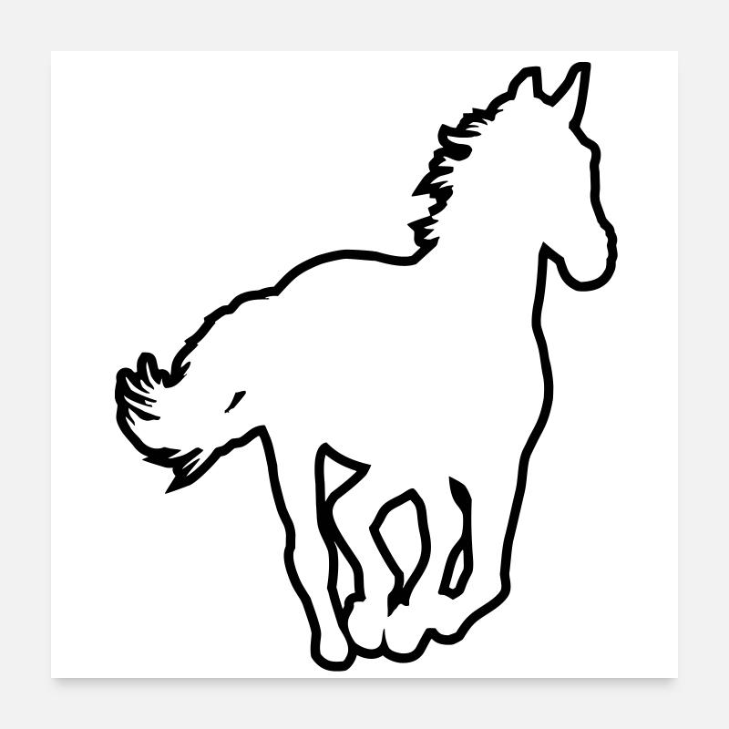 Un cheval Poster 60 x 60 cm