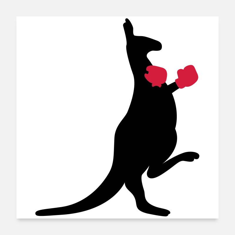 kangaroo Poster 24" x 24" (60x60 cm)