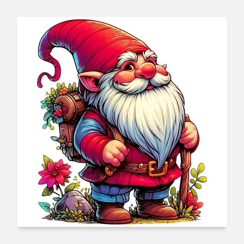 Elfe gobelin gnome Poster 60 x 60 cm