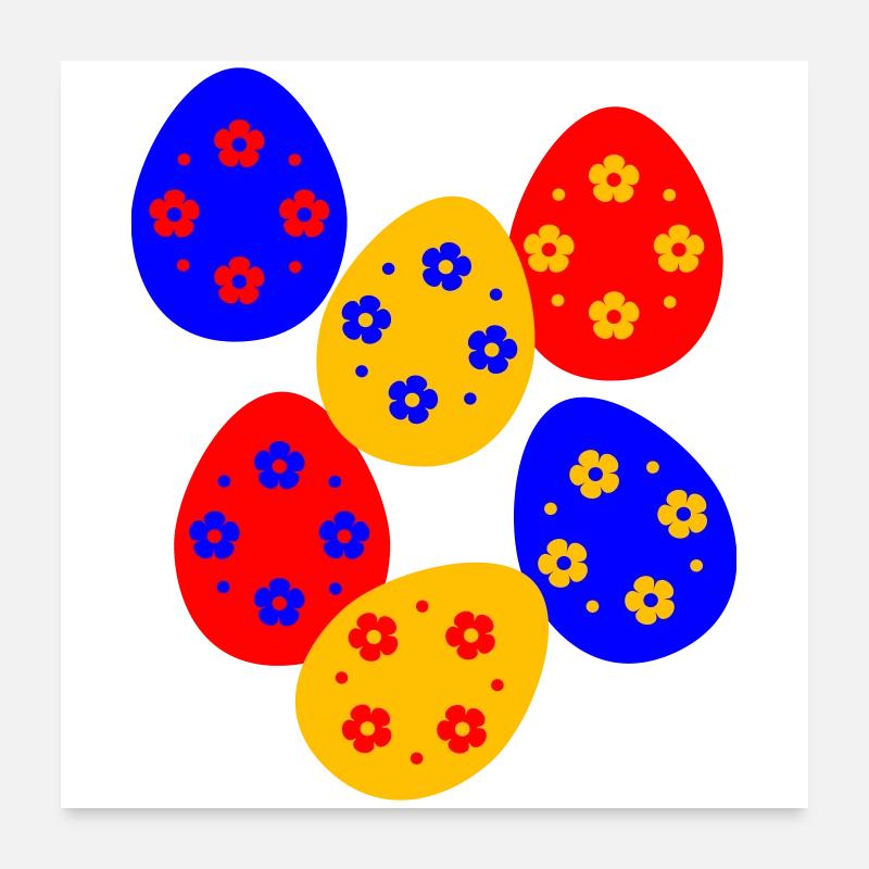 Easter Eggs Easter Poster 24" x 24" (60x60 cm)