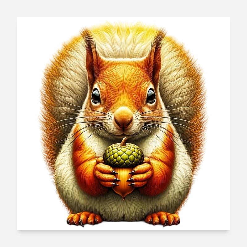 Squirrel Poster 24" x 24" (60x60 cm)