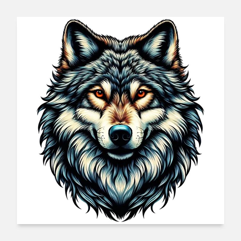 Loup Poster 60 x 60 cm