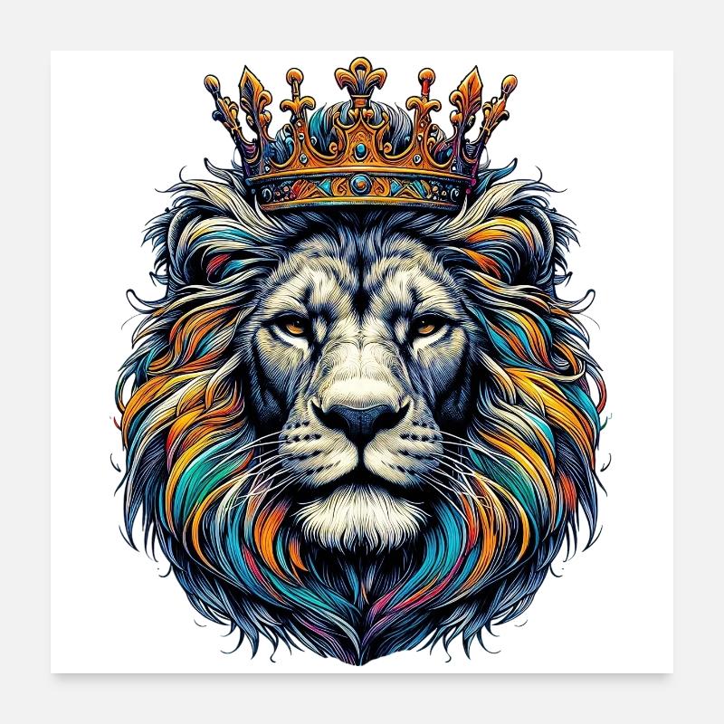 Löwe Poster 60x60 cm