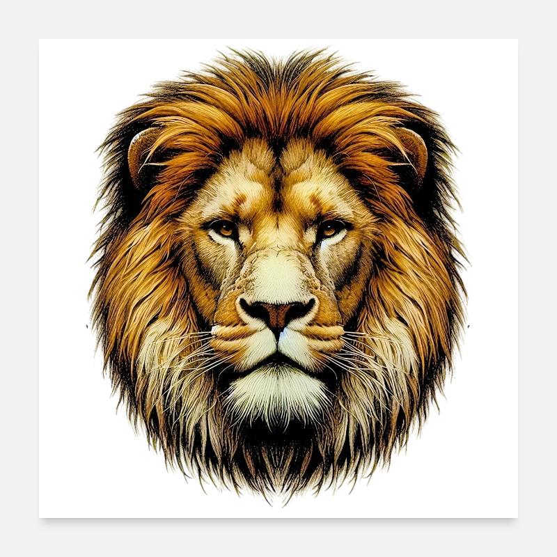 Lion Poster 60 x 60 cm