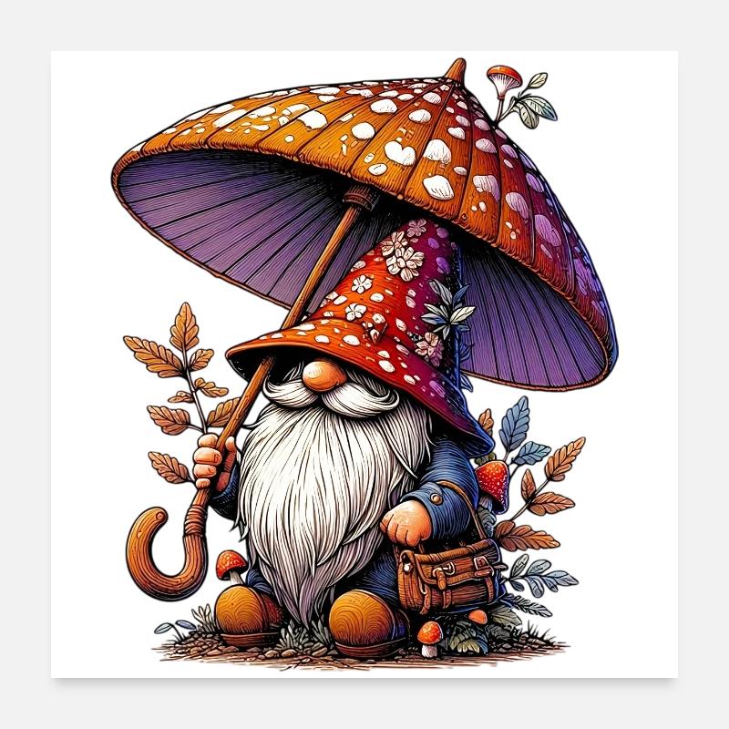 Gnome Poster 60 x 60 cm