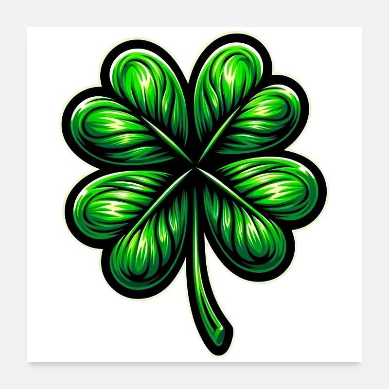 Four-leaf clover Poster 24" x 24" (60x60 cm)