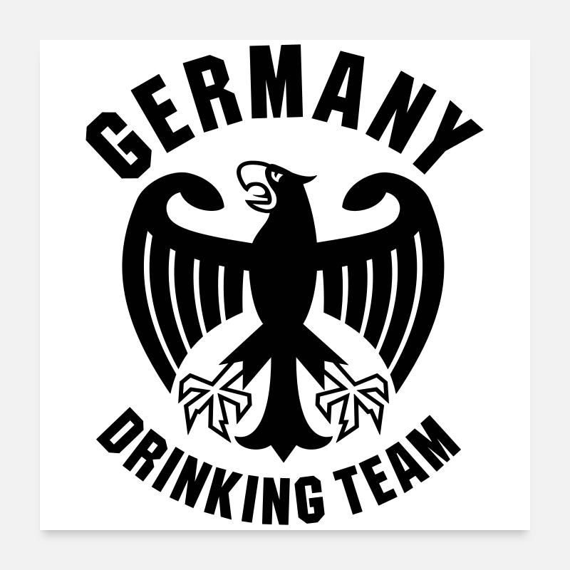 Équipe de boisson en Allemagne Poster 60 x 60 cm