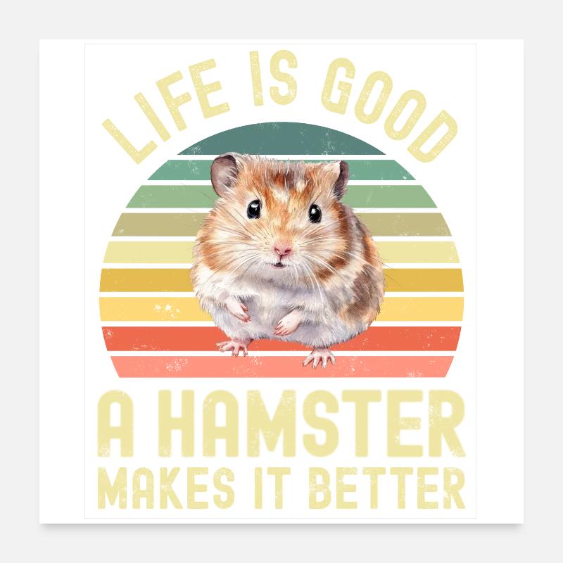 Hamster Poster 60 x 60 cm
