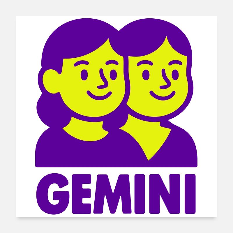 Sternzeichen Zwilling / Gemini Poster 60x60 cm