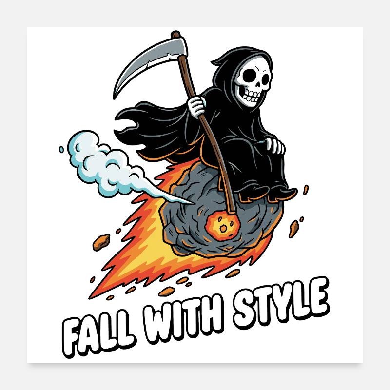 Style fusée Grim Reaper Poster 60 x 60 cm