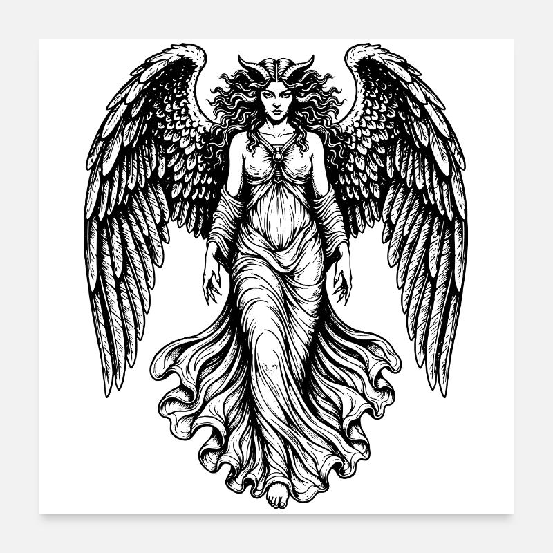 Lilith fallen angel Poster 24" x 24" (60x60 cm)