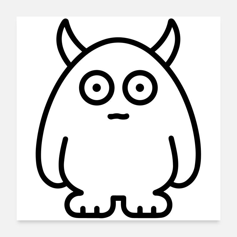 monster Poster 24" x 24" (60x60 cm)