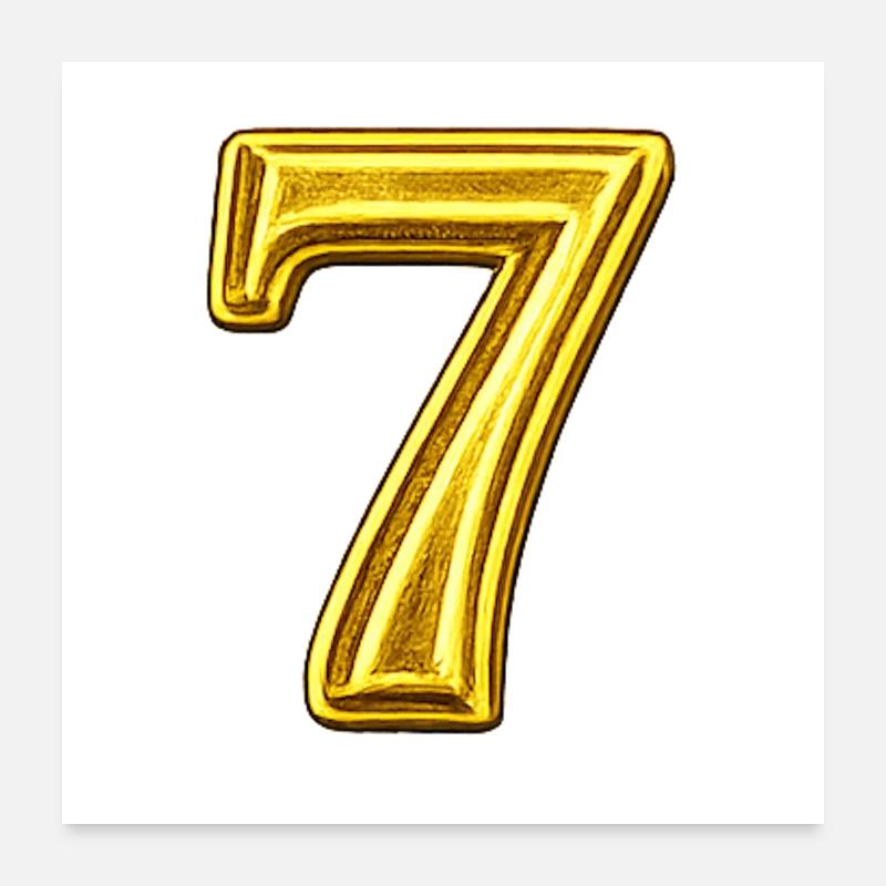 Golden Seven Gloss Design Poster 60 x 60 cm