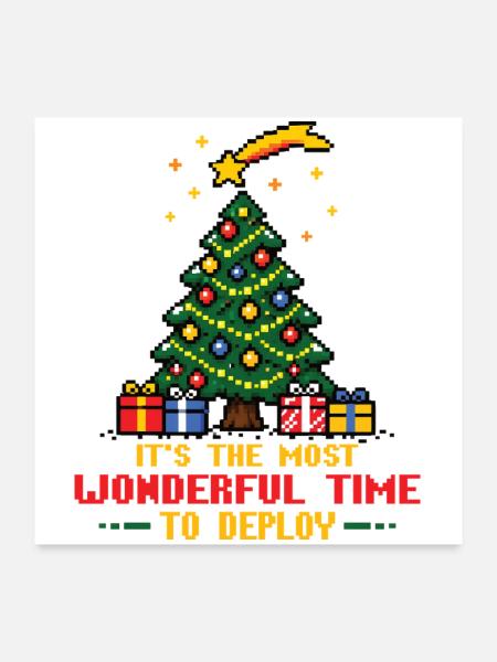 Most wonderful time to deploy - Poster 60x60 cm - Weiß
