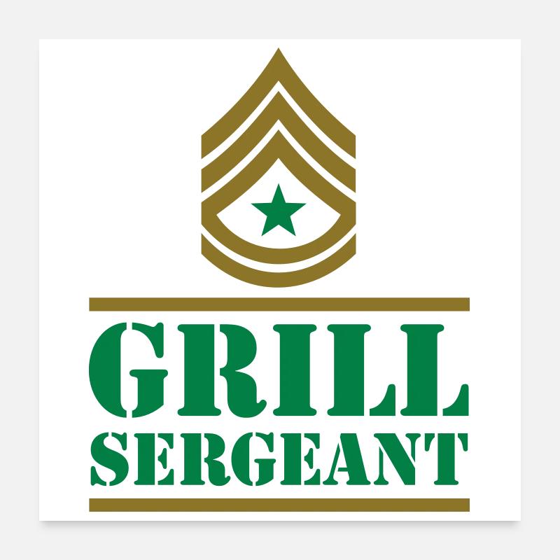 barbecue grill sergeant Poster 24" x 24" (60x60 cm)