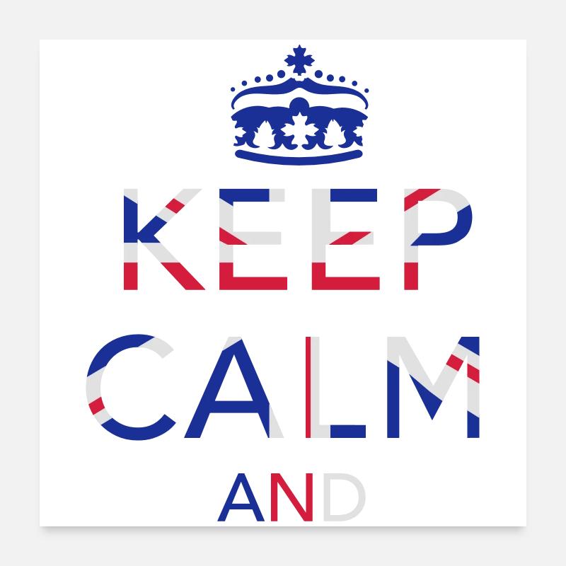 Keep calm ... Union Jack Poster 24" x 24" (60x60 cm)
