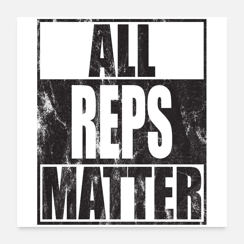 Tous les représentants comptent Calisthenics Poster 60 x 60 cm