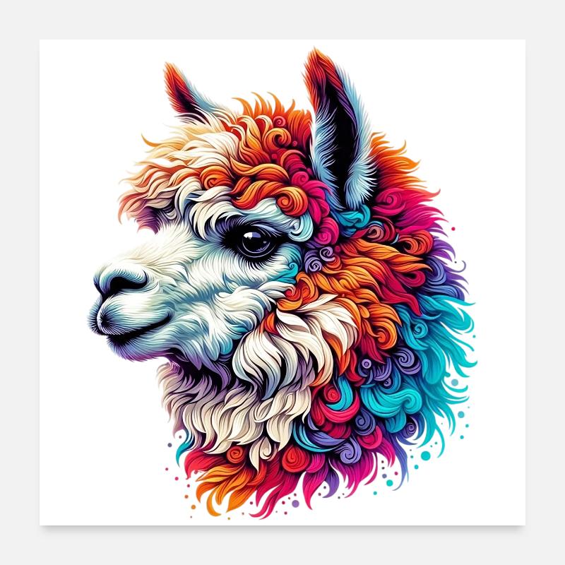 Alpaca Poster 24" x 24" (60x60 cm)