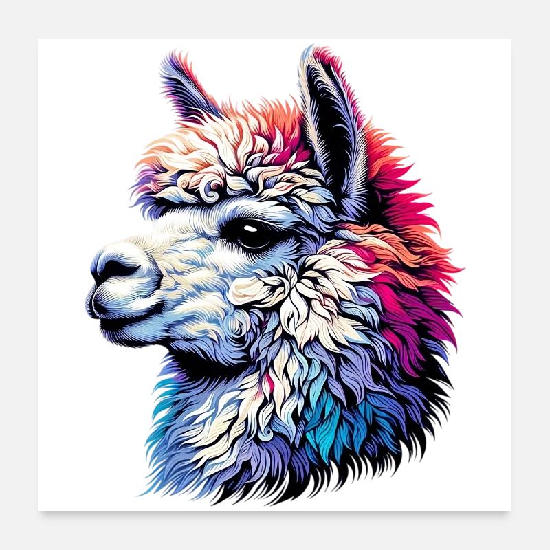 Alpaka Poster 60x60 cm
