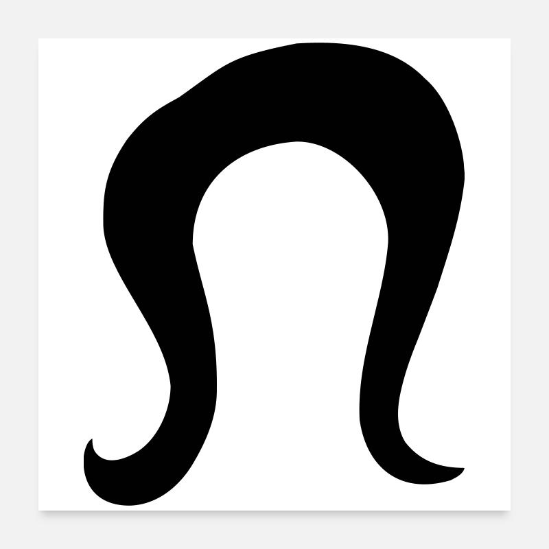 Coiffure - Poster 60 x 60 cm - blanc