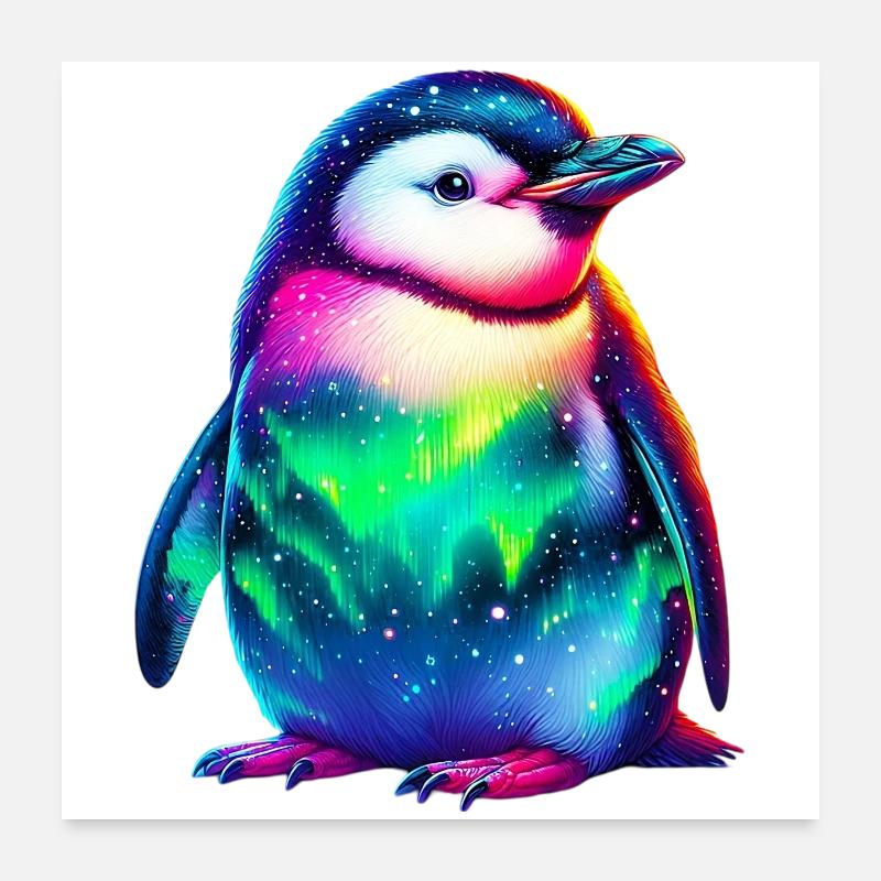 Aurora Borealis Penguin Poster 24" x 24" (60x60 cm)