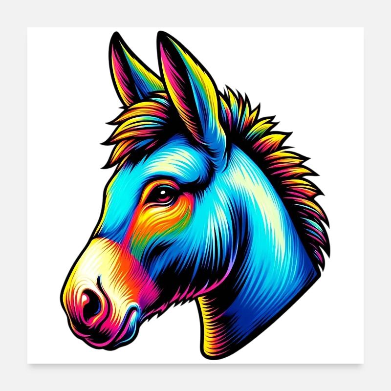 Donkey donkey pacifier mule Poster 24" x 24" (60x60 cm)