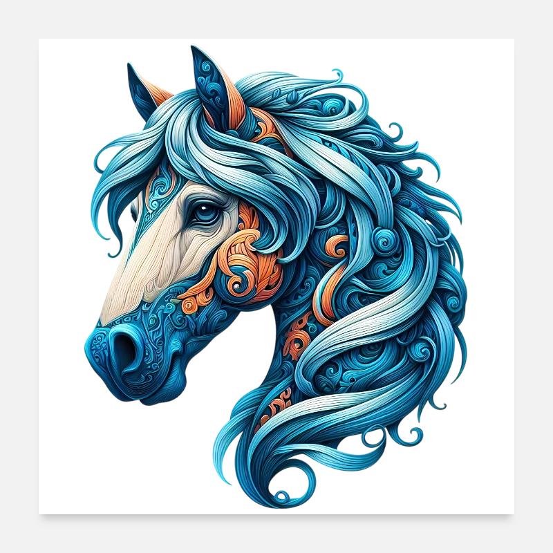 Pferd Poster 60x60 cm