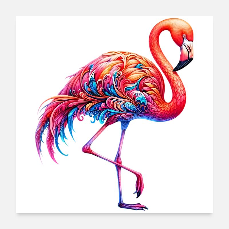 Flamingo Poster 60x60 cm