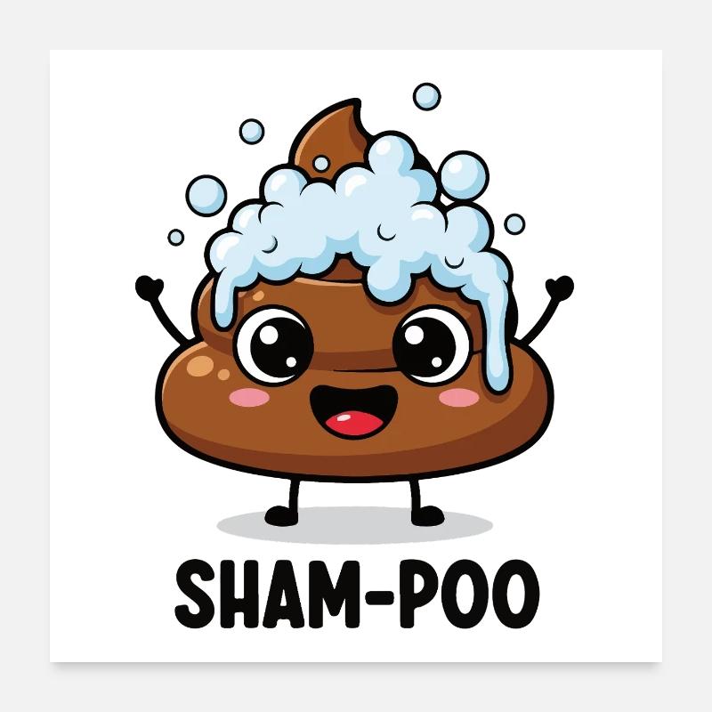 Foamy Poo Party Poster 24" x 24" (60x60 cm)