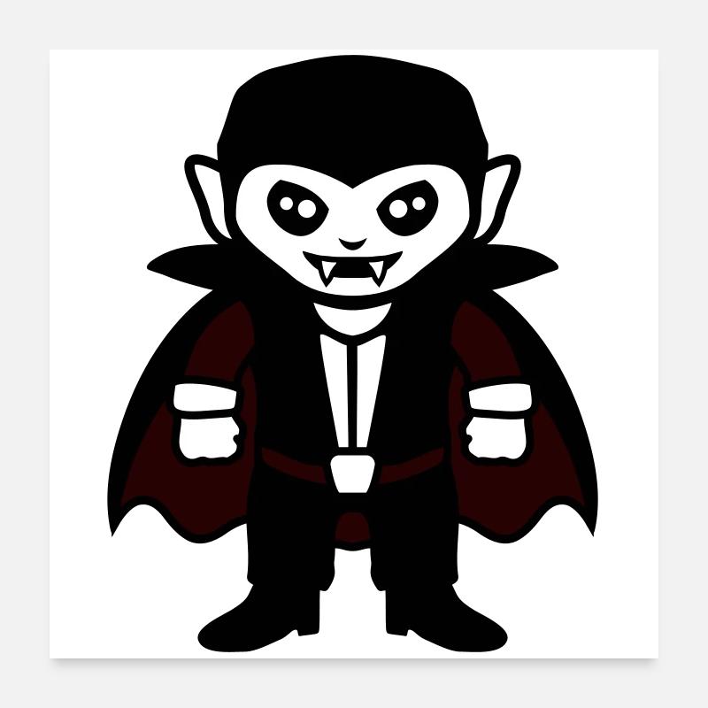 Costume mignon de Vampire Evil Dracula pour Halloween Poster 60 x 60 cm