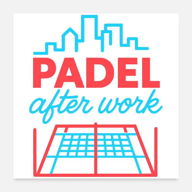 Padel After Work Poster 24" x 24" (60x60 cm)