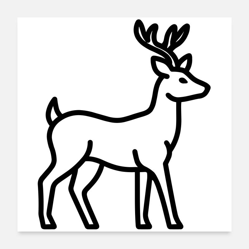 cerf Poster 60 x 60 cm