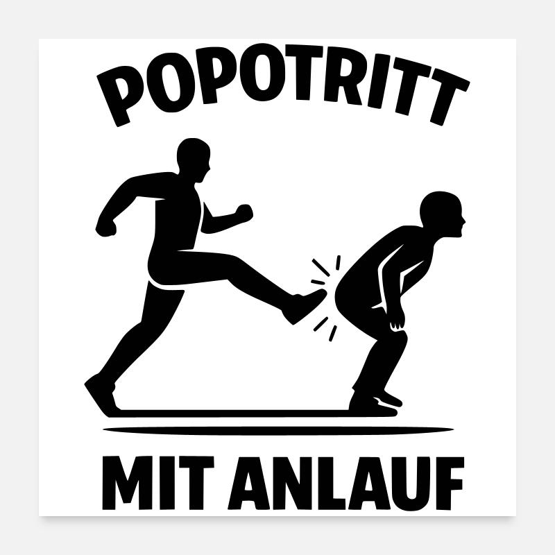 popotritt mit anlauf Poster 60x60 cm