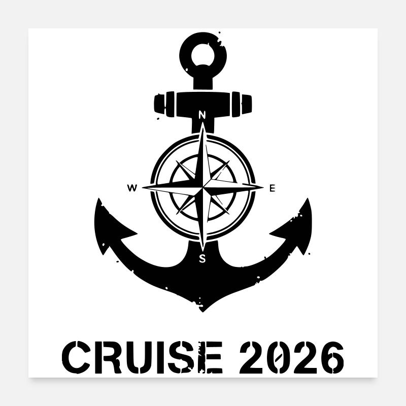 Croisière Anchor Compass 2026 Poster 60 x 60 cm