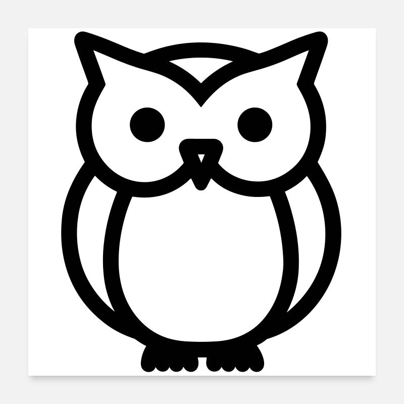 hibou Poster 60 x 60 cm