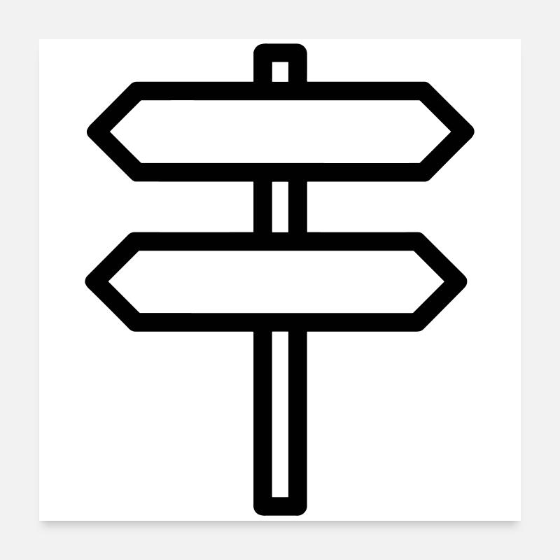 directional sign Poster 24" x 24" (60x60 cm)