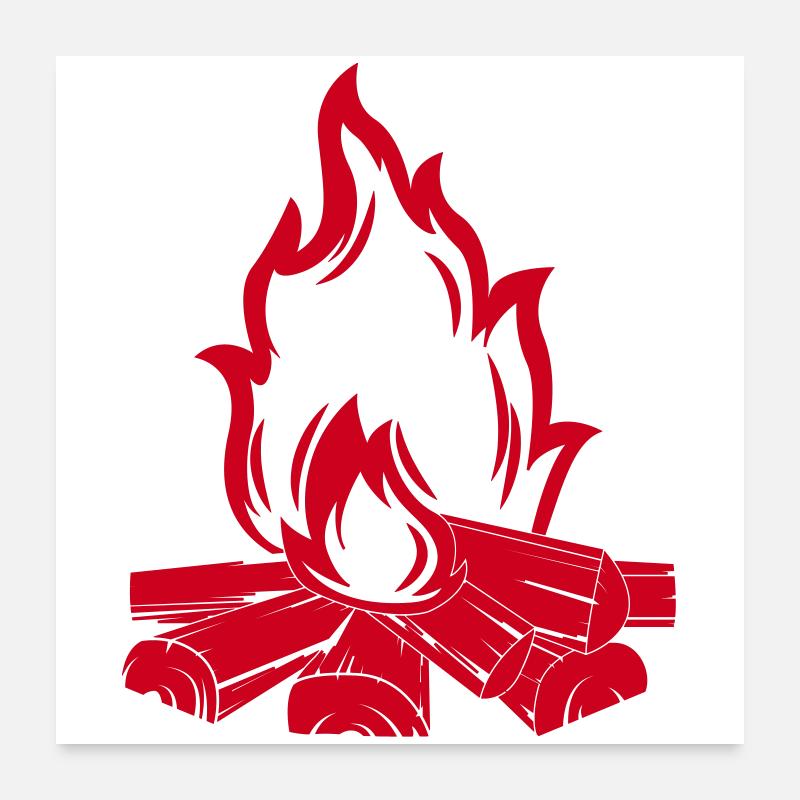 Campfire Poster 24" x 24" (60x60 cm)